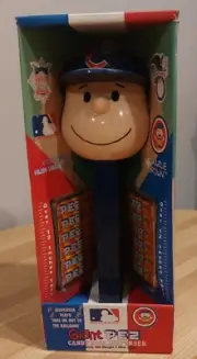 GIANT CHARLIE BROWN CHGO CUBS PEZ DISPENSER, NEW IN BOX 2003 - CLEAN!!