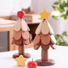 Decorative Walnut Wooden Trivets Heat Resistant Foldable Table Mats Hot Dishes