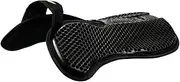 Acavallo Memory Foam WFS Suede Hexagonal Gel Rear Riser Pad, One Size, Black