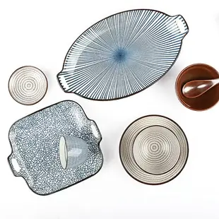 創意陶瓷餐具 壽司盤魚盤菜盤子 家用方形盤沙拉甜品盤