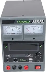 Jectse Regulated Power Supply, Multifunctional ABS Dual Digital Display DC Stabilized Power Supply 15V 2A for Welding (AU Plug AC220V)