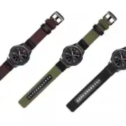 Nylon and Leather Watch Straps Compatible with Garmin Forerunner 245