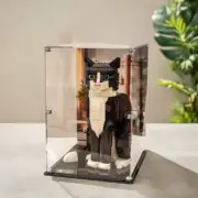 Acrylic Display Case for Lego® Tuxedo Cat 21349 Printed or Clear back