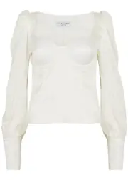 Violante Nessi Morandi Stretch-silk top - Ivory - XS XS