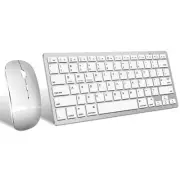 Wireless Bluetooth Keyboard and Mouse Set, Portable Slim Silent Cordless Keyb...
