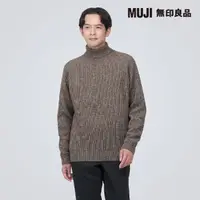 在飛比找momo購物網優惠-【MUJI 無印良品】男羊毛混氂牛毛螺紋高領針織衫(共4色)