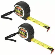 Big Horn 25 Ft. Compact Auto Lock Tape Measure With Magnetic Hook - Pack of 2