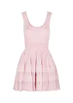 Alaïa Fluid Knitted Mini Dress - Light Pink - 38 (UK 10 / S) 38 (UK 10 / S)