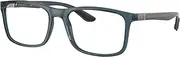 [Ray-Ban] RX8908 Eyeglasses Bundle: RX 8908 5719 Transparent Blue and Universal Anti-slip Silicone Leash