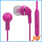 Moki Noise Isolation Earbuds with In-Line Mic/Control - Pink