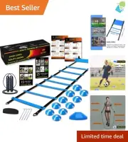 Agility Training Kit: Ladder, Cones, Jump Rope & Sports Headband for Athletes