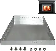 Nlrlo Adjustable Fireplace Tray, Fireplace Ash Tray Pan | Ash Catcher with Steel Ember Holder Screw Pack - Rust Resistant Home Fireplace Accessories, Adjustable Collecting Tool for Home Use