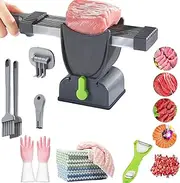 Meat Slicer Cleaver Kitchen Knife Set for Meat Slicing Shredding, 2025 New Manual Fresh Meat Cutter Food Slicer for Beef Pork Mutton for Home Cooking BBQ Hot Pot (Green)