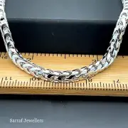 FRANCO CHAIN BRACELET 925 Sterling Genuine Silver Solid Mens Brand New All Size