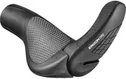 Ergon - GP3 Ergonomic Lock-on Bicycle Handlebar Grips with Medium Size Bar End Support | Regular, Gripshift or Rohloff/Nexus Compatible | Hybrid and Mountain Bikes | Two Sizes | Black/Gray or Biokork