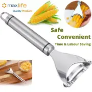 Stainless Steel Corn Slicer Peeler Thresher Cob Cutter Kitchen Tool
