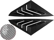 Rear Window Blinds Side Tuyere Louvers Vent Behind Shutters Decorative Parts Compatible for Ford Focus MK3 2012-2018 Hatchback Sedan ST RS(Carbon Black SE 4G)