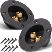 2PCS 3 Inch Round 2-Way Speaker Box Terminal Cup Binding Post, Power Speaker ...