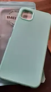 Imbzbk Samsung Galaxy A22 5G Green Case with 2 screen protectors and wipes