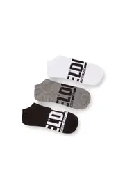 [Diesel] Diesel - 3-pack low-cut logo socks - Socks - Man - Multicolor L Multicolor