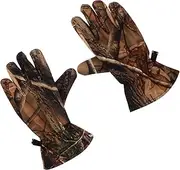 [Outanaya] Hunting Gloves Camo Gloves Outdoor Gloves Touch Screen Gloves Warm Gloves for Men Gloves Mens Fleece para Anti-Slip Gloves Outdoor Hunting Camouflage Gear Waterproof