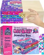 DIY Sparkly Girls Jewelry Box for Girls 8-12 Yrs Old - 10 9 8 7 6 Year Old Gi...