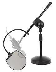 Rockville Podcast Recording Studio Desktop Microphone Mic Stand+Boom+Pop Filter