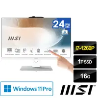 在飛比找momo購物網優惠-【MSI 微星】24型 i7 觸控液晶電腦-白色(Moder