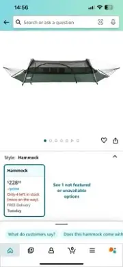 Blue Ridge Camping Hammock - New never used