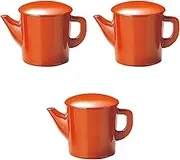 Set of 3 [A] Yuto (Small) Vermilion 3.5 x 3.7 inches (9 x 9.5 cm) (300cc) | Juitsugi ABS Resin Setomonohonpo