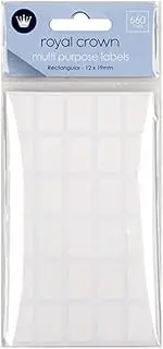 660 Pcs Assorted Rectangle White Sticker Label Plain 12x19mm Tag Kitchen
