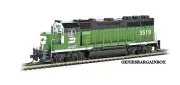 HO BURLINGTON NORTHERN GP-40 Road #3519 DCC Ready Locomotive Bachmann New 63503