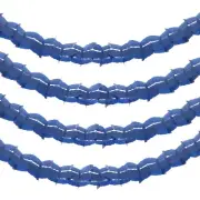 4Pcs Total 40Ft Four-Leaf Tissue Paper Garland Hanging Streamers, Navy Blue