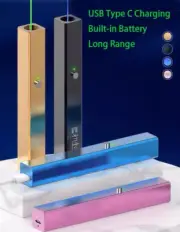 Green Blue Laser Pointer USB Type C Rechargeable Pen With Cap Built-in Battery