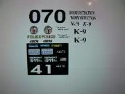 Big City Southern California Police Car Decals 1:43 Custom
