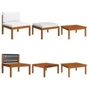 3 Piece Garden Lounge Set with Cushions Solid Acacia Wood