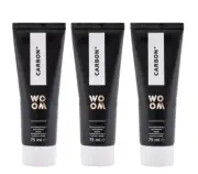FREE Ship + 3 WOOM CARBON+ WHITEN TOOTHP ELABOR W DENT ASSOC SPAIN WITH FLUOR