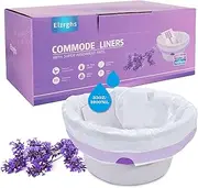 Elzrghs Commode Liners with Absorbent Pads for Bedside Commode, Commode Toilet,50 La-Vender Scented Bedside Commode Liners and 50 Commode Pads