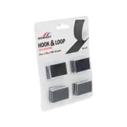 Moroday 25 x 40mm Black Self Adhesive Hook And Loop Tab- 18 Pack