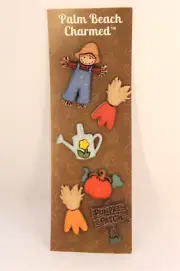 Palm Beach Charmed Drink Wine Glass Marker Charm Magnetic "Pumpkin Patch" Fall 6