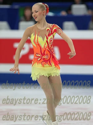 Ice Skating Dress.Competition Figure Skating Dress.Dance Baton Twirling Costume