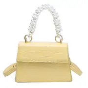 Crocodile Pattern Pearl Tote Bag 2021 Spring New High-quality PU Leather Women's Designer Handbag Small Shoulder Messenger Bag