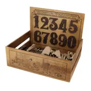 100pc Esschert Design Cast Iron House Number Set w/ Display Crate 49.2cm