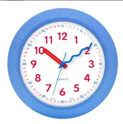 9 Inch Decorative Wall Clock Cartoon Digital Learning Clock Dual-Use Plastic Color Clock
