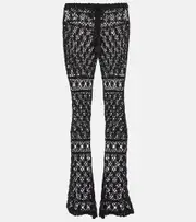 [Anna Kosturova] Anna Kosturova Bianca crocheted cotton pants AU 12 black