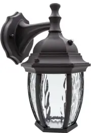 MAXXIMA OUTDOOR WALL LIGHT (BLACK) WITH DUSK TO DAWN SENSOR 3,000K WARM WHITE