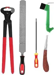 5Pcs Farriers Tools Hoof Trim Shoeing Kit Hoof Nipper Rasp Knife Set Horse Farm