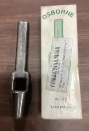 NOS 1/2" C.S. Osborne Co. Arch Punch No. 149 Round Hole Punch W/BOX A68