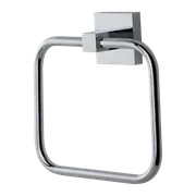MIXX Chrome Pre Pack Mint Square Towel Ring