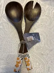 Polly Mango Wood Salad Server Set, 12 Inch , NEW.